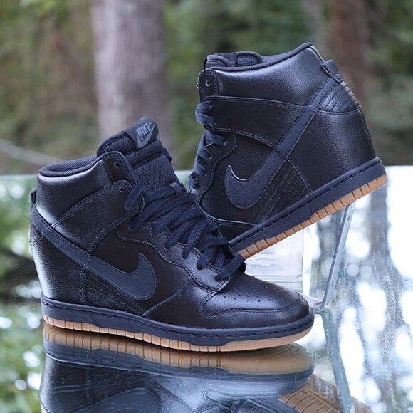 Nike Dunk Sky Hi Black Gum 2016 Hidden Wedge - Picture 1 of 14